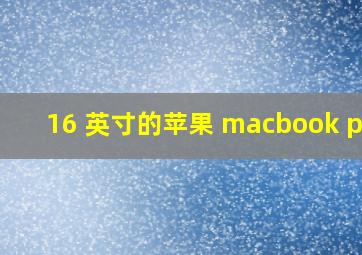 16 英寸的苹果 macbook pro